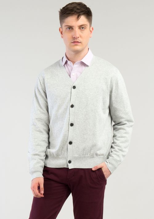 Sweater Cardigan Standard Fit Gris claro