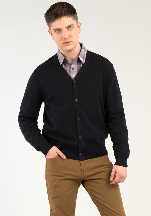 Sweater Cardigan Standard Fit Negro