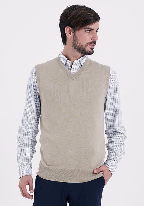 Sweater Vest Standard Fit Khaki