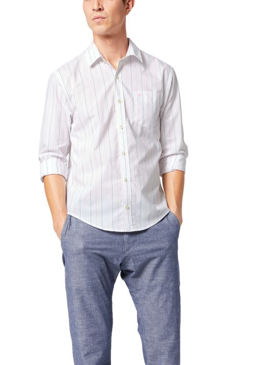 Camisa Casual Signature Comfort Flex Standard Fit Paper White