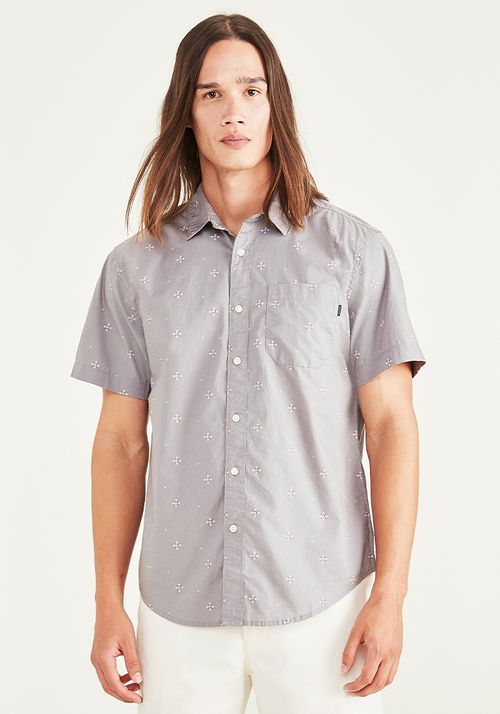 Camisa Casual Standard Fit Pattern Gris