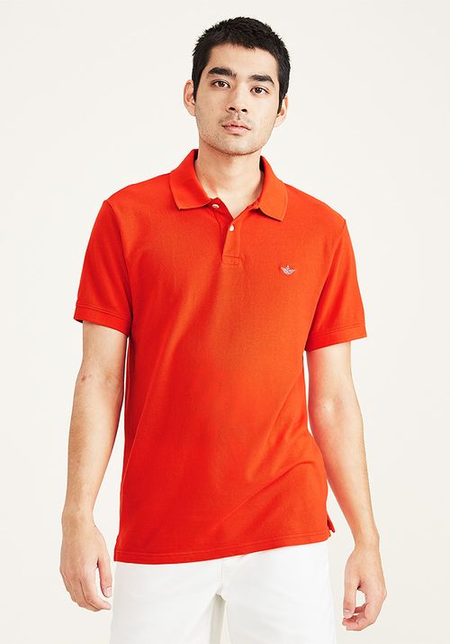 Polera Icon Polo Standard Fit Signal Red