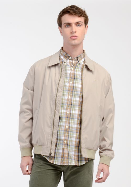 Chaqueta Bomber Microtwill Relaxed Fit Khaki