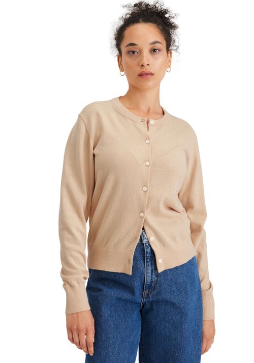 Sweater Mujer Cardigan Regular Fit Khaki