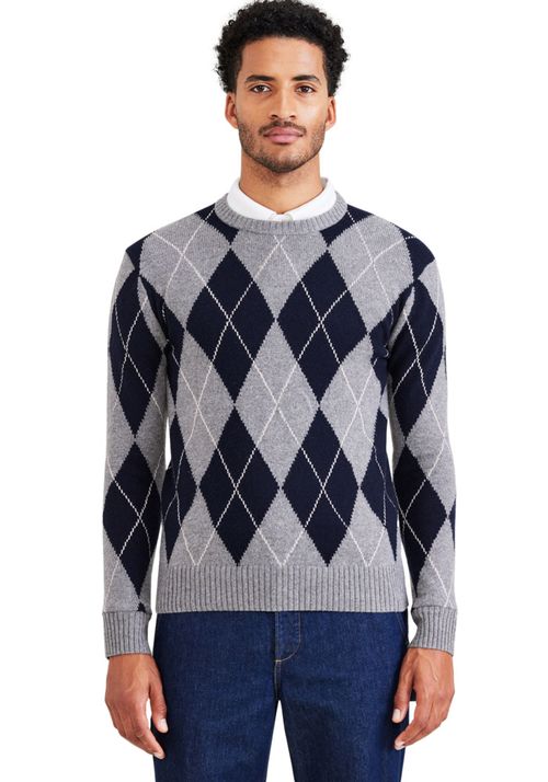 Sweater Crafted Crewneck Regular Fit Gris