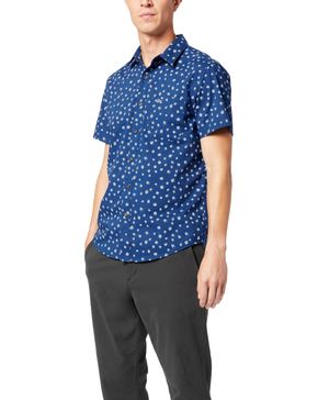 Camisa Casual Washed Poplin Mendes Estate Blue