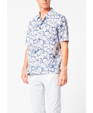Camisa Casual Flax Woven Dunford White
