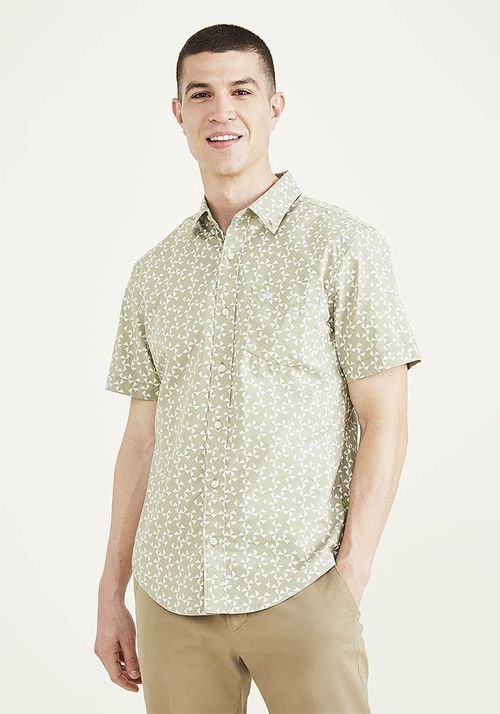 Camisa Casual Manga Corta Signature Comfort Flex Standard Fit Camo