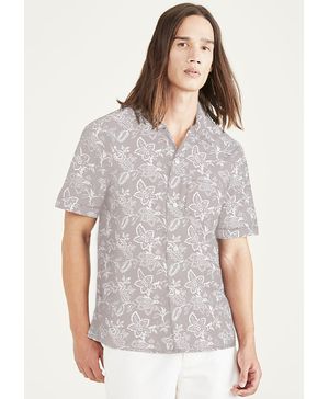 Camisa Seasonal Camp Collar Relaxed Fit Lila