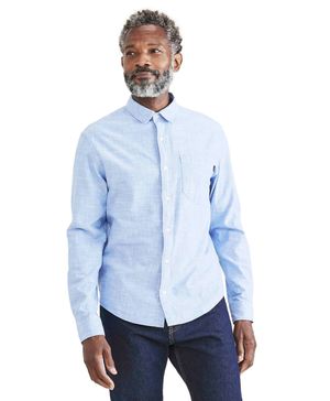 Camisa Casual Regular Fit Light Blue Acid Wash