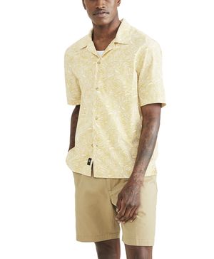 Camisa Seasonal Camp Collar Relaxed Fit Amarilla