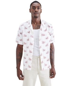 Camisa Camp Collar Regular Fit Rojo