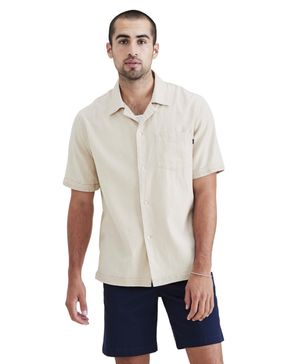 Camisa Camp Collar Regular Fit Beige
