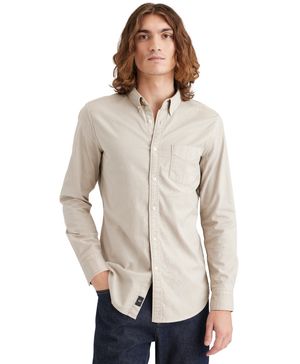 Camisa Oxford Slim Fit Beige