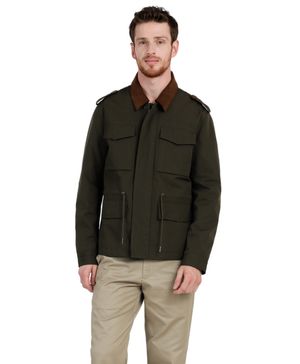 Chaqueta Poly Cotton Faille Regular Fit Verde