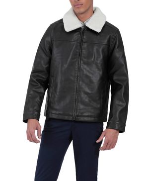 Chaqueta Faux Leather Regular Fit Café Oscuro