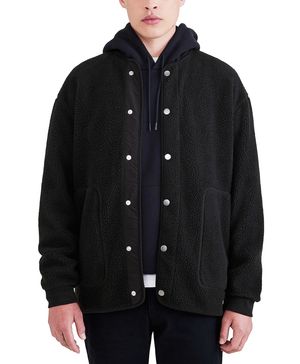 Chaqueta Sherpa Relaxed Fit Negra