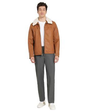Chaqueta Sherpa Slim Fit Café