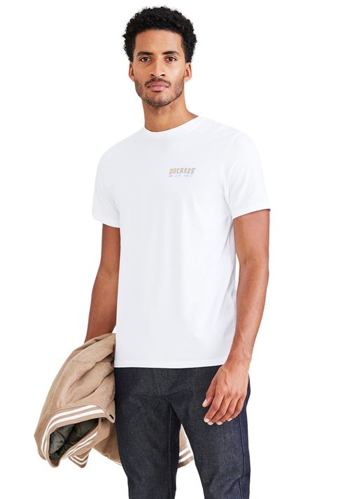 Polera Graphic Tee Slim Fit Lucent White/Blanca