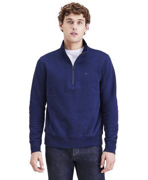 Polerón 1/4 Zip Fleece Regular Fit Azul