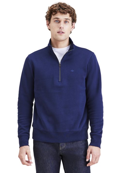 Polerón 1/4 Zip Fleece Regular Fit Azul