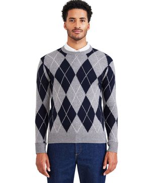 Sweater Crafted Crewneck Regular Fit Gris