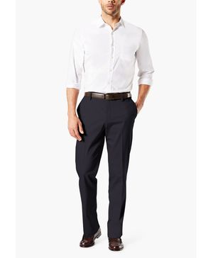 Pantalón Signature Sin Pinzas Straight Fit Navy