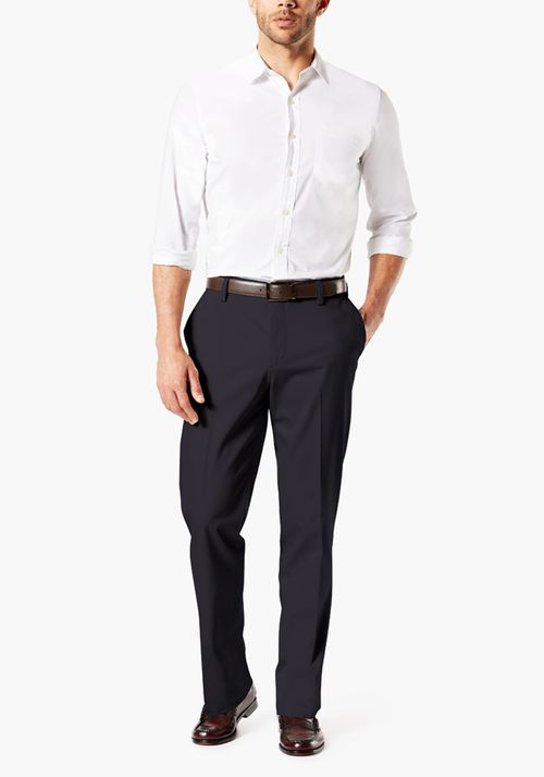 Pantalón Signature Sin Pinzas Straight Fit Navy