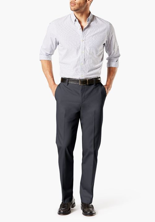 Pantalón Signature Sin Pinzas Straight Fit Gris