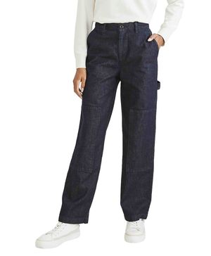 Pantalón Mujer Carpenter Straight Fit Azul