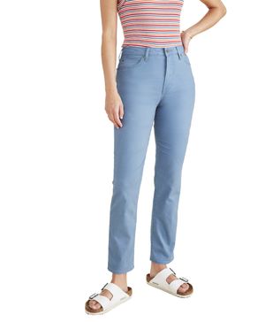 Pantalón Mujer Jean Cut High Rise Slim Fit Celeste