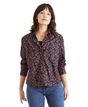Blusa Mujer Original Woven Relaxed Fit Azul