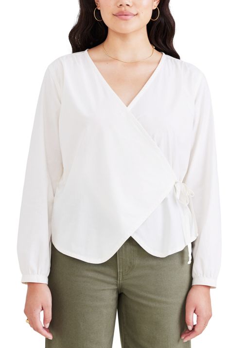 Blusa Mujer Wrap Regular Fit Blanca