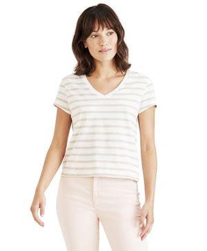 Polera Mujer V-neck Slim Fit Beige