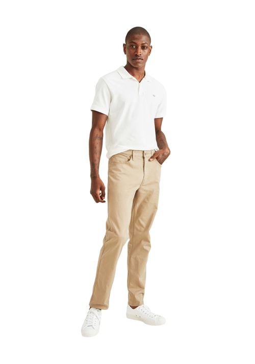 Pantalón Casual Jean Cut Straight Fit Khaki