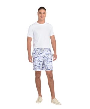 Traje de Baño Regular Fit Print Celeste