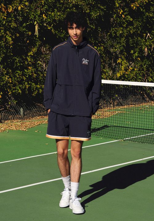 Short Racquet Club Retro Relaxed Fit Azul