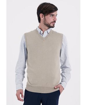 Sweater Vest Standard Fit Khaki