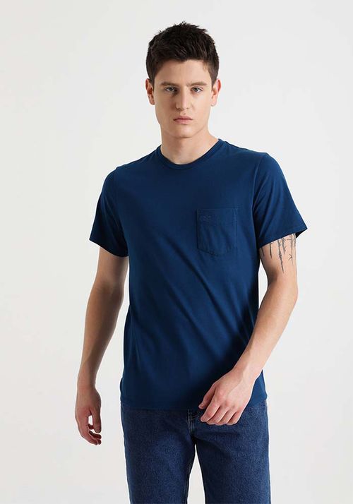 Polera Pocket Tee Slim Fit Azul