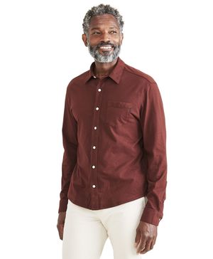 Camisa Knit Button Up Regular Fit Bitter Chocolate