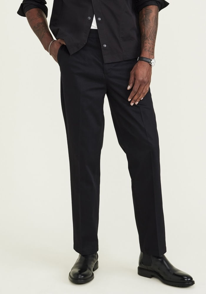 Pantalon Signature Stain Defender Straight Fit Negro Dockers Chile