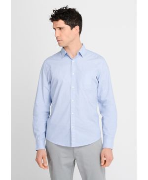 Camisa Casual Slim Fit Celeste