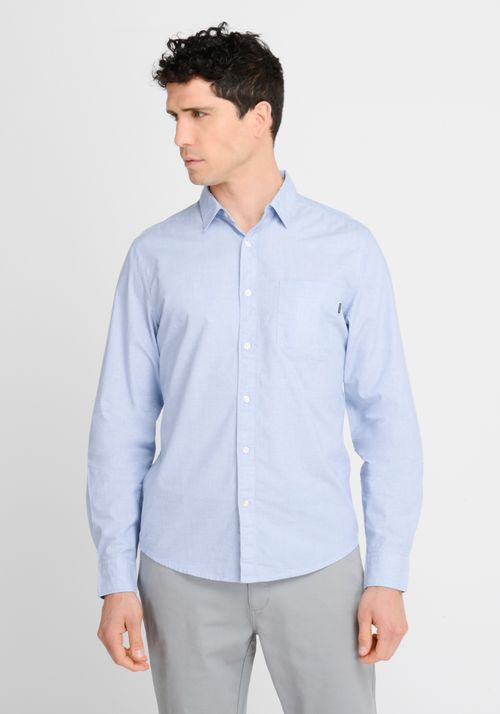 Camisa Casual Slim Fit Celeste
