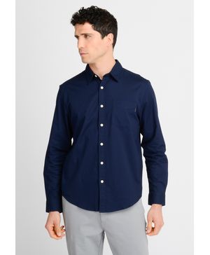 Camisa Oxford Regular Fit Azul