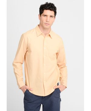 Camisa Oxford Regular Fit Golden Apricot