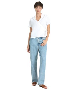 Blusa Mujer Wrap Regular Fit Lucent White