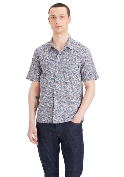 Camisa Camp Regular Fit Azul Bluefin