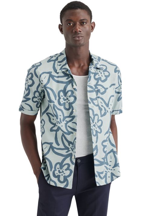 Camisa Camp Regular Fit Celeste