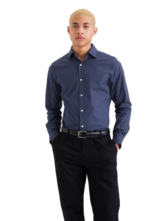 Camisa Crafted Slim Fit Navy