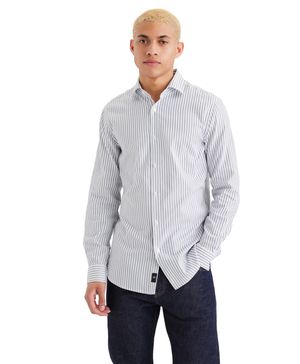 Camisa Crafted Slim Fit Patrón Azul